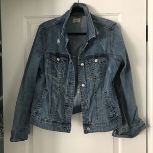 Women’s distressed jean jacket